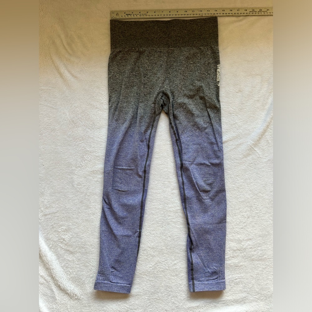Grey and Blue Gymshark Ombré Leggings